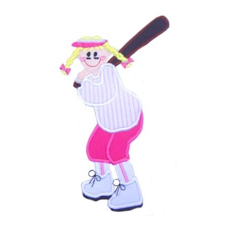 Baseball Girl Mega Hoop Design