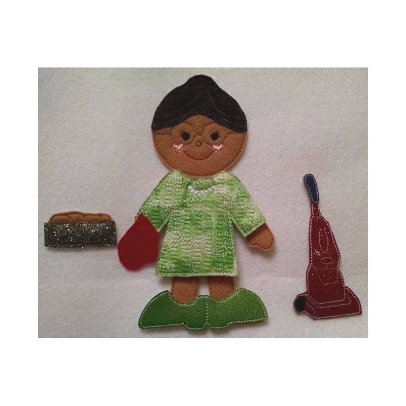 In the Hoop Flat Doll - Grandma In the Hoop Flat Doll - Grandma