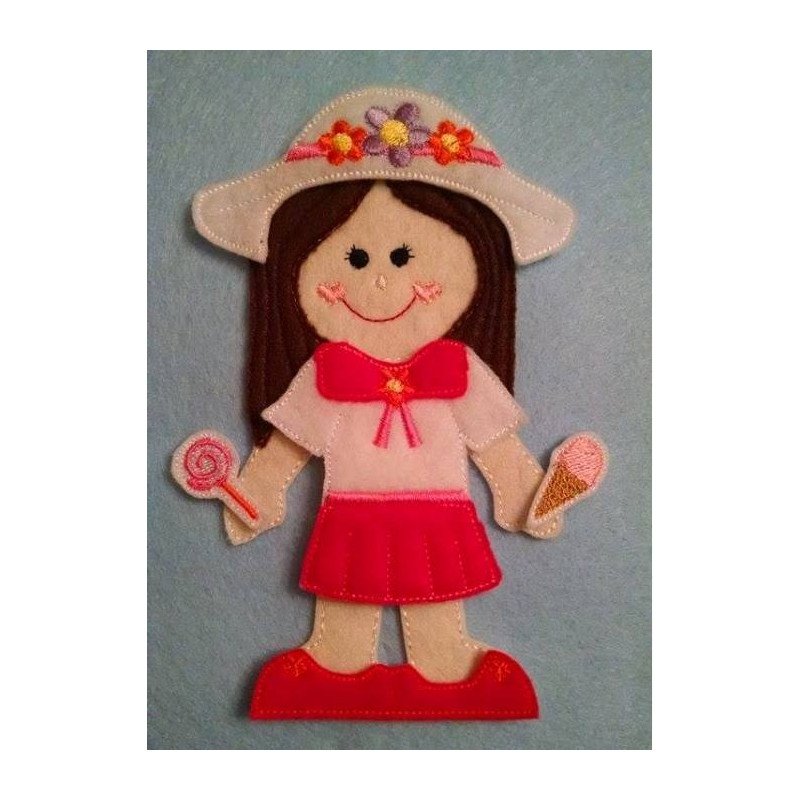 In the Hoop Flat Doll - Regan In the Hoop Flat Doll - Regan