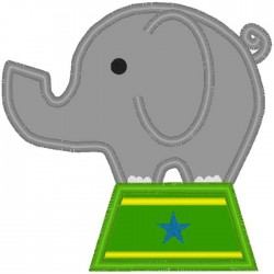 Circus Elephant Applique Mega Hoop Design