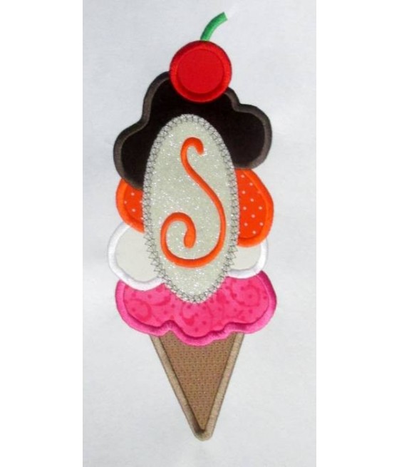 Monogram Ice Cream Cone