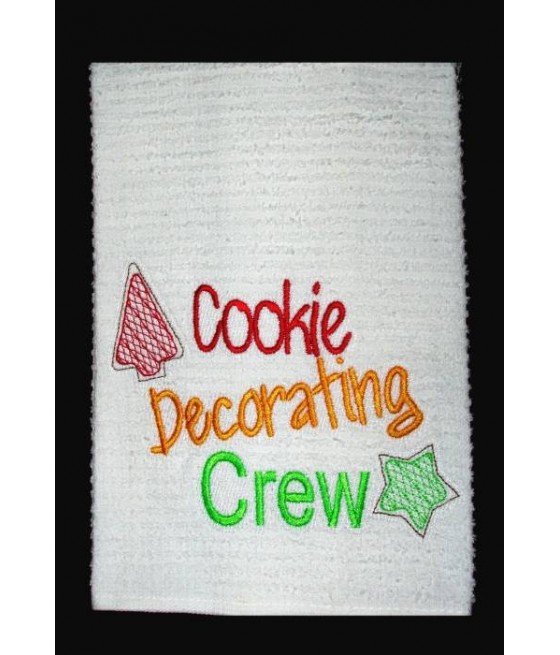 Cookie Decorating Crew Towel Saying