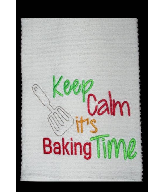 Keep Calm Baking Towel Saying