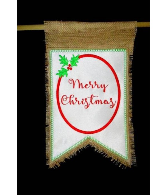 Burlap Christmas Yard Banner