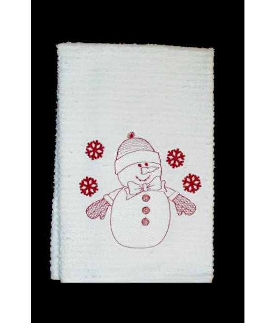 Bowtie Snowman Towel Design
