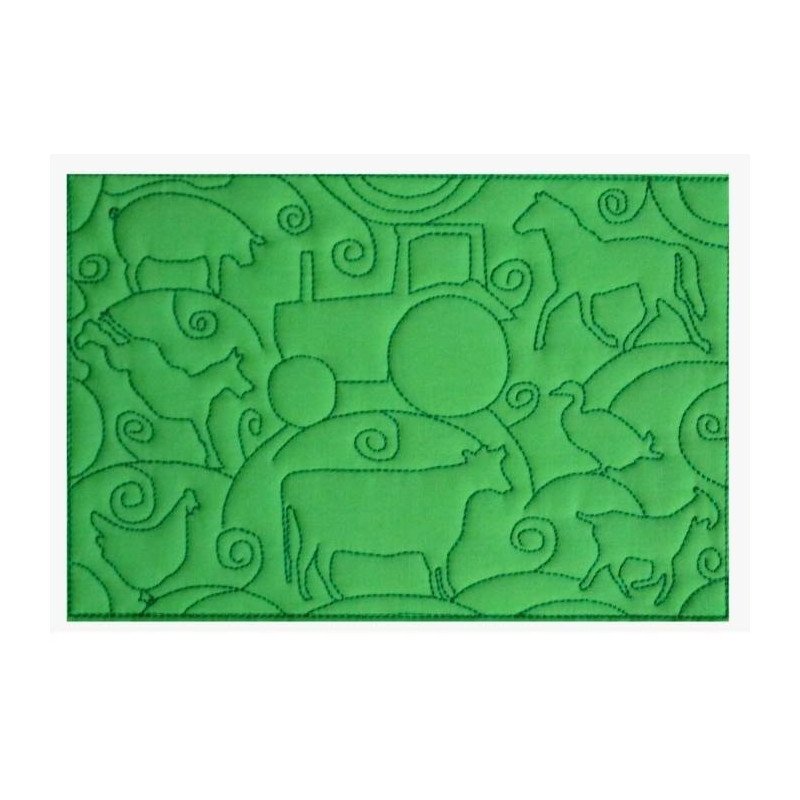 Full Hoop Farm Animals Stipple With and Without a Border Full Hoop Farm Animals Stipple With and Without a Border