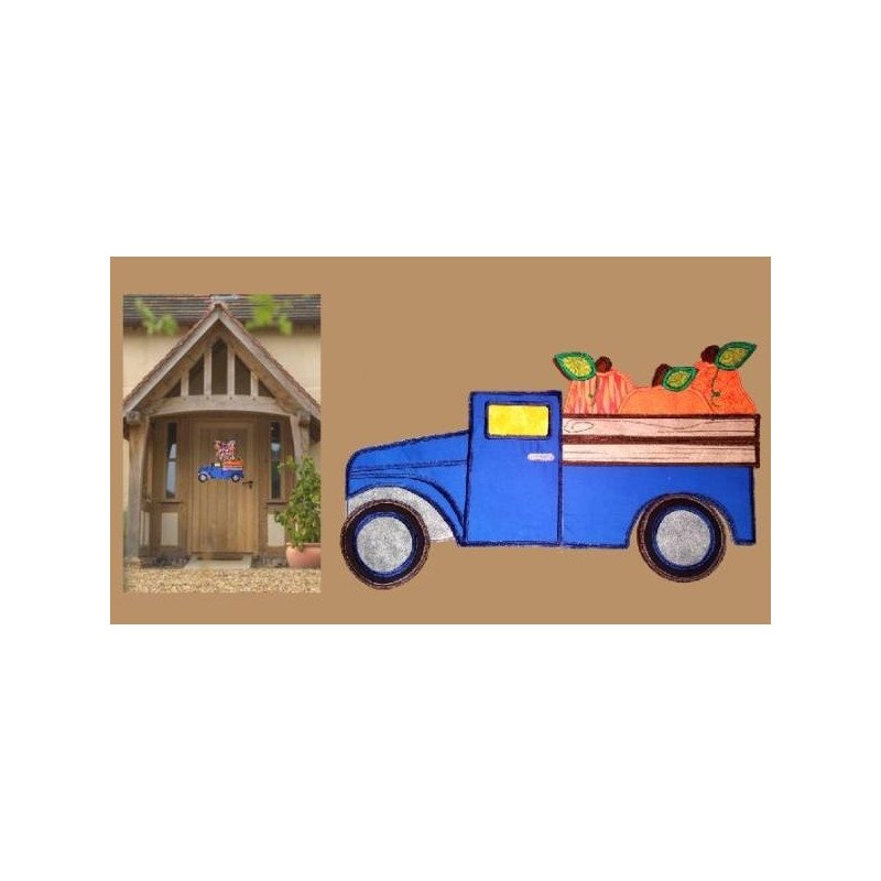 In Hoop Interchangeable Truck with Pumpkins Hanger In Hoop Interchangeable Truck with Pumpkins Hanger