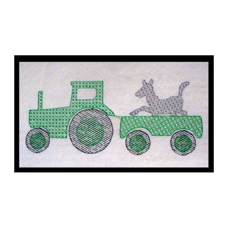 Tractor Hauling a Donkey Line Art Tractor Hauling a Donkey Line Art