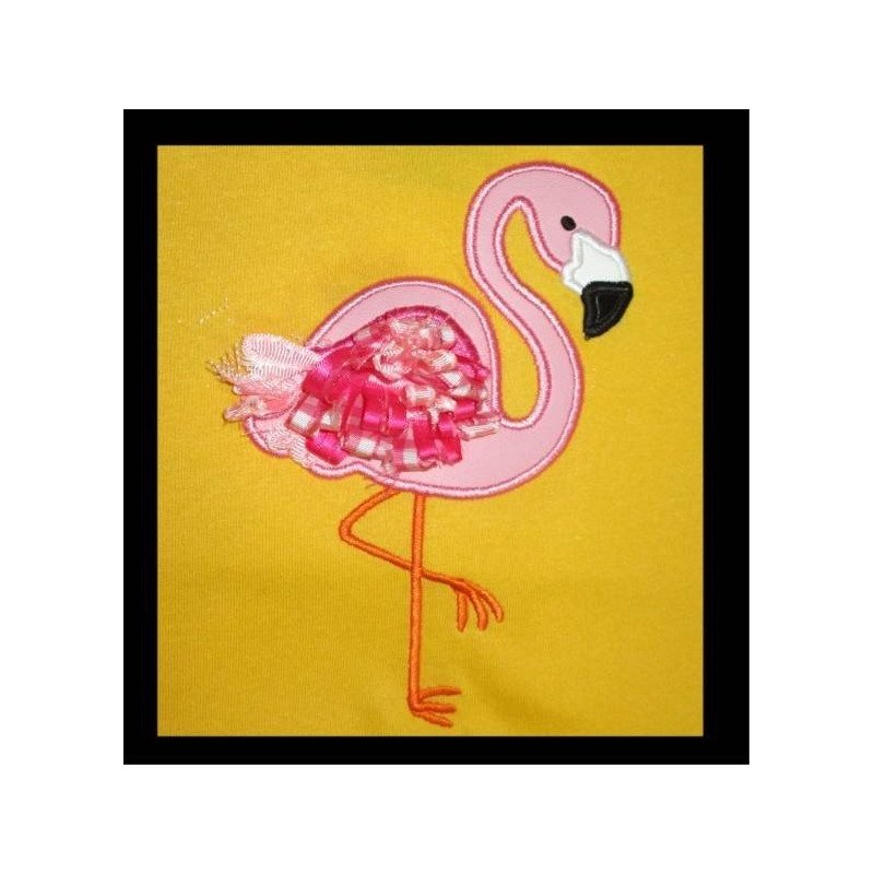 In Hoop Flamingo Ribbon Design In Hoop Flamingo Ribbon Design