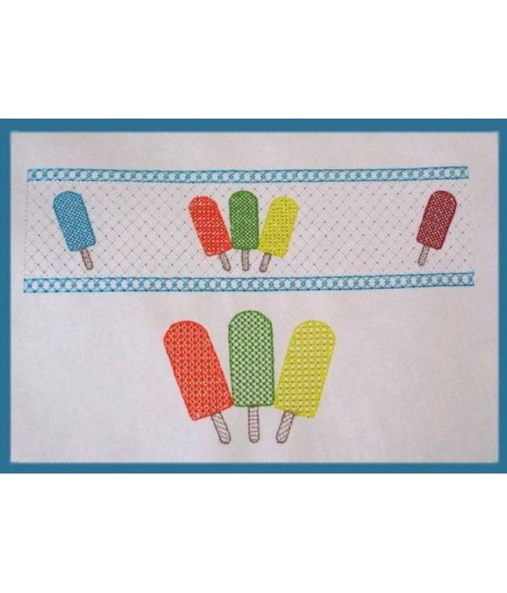 Faux Smocking Popsicles
