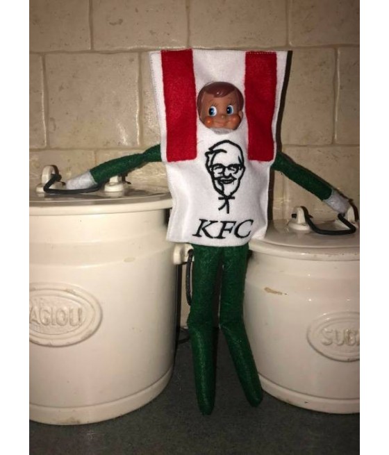 In Hoop Elf Costume Chicken Bucket