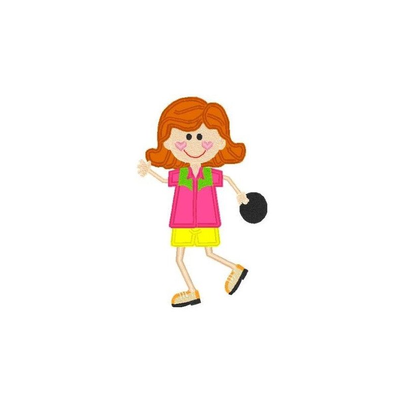 Bowling Girl Mega Hoop Design Bowling Girl Mega Hoop Design