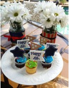 In Hoop Cupcake Flags and Food Designs