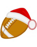 Sports Balls wit Santa Hats
